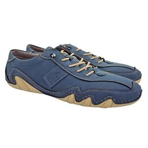 Salkin Shoes Mens Classic Low Top Leather Easy Lace Barefoot Sz EU 46 US 11-11.5